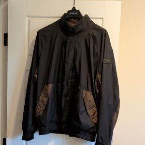 FootJoy Black Raincoat with Patterned Contrast Pockets